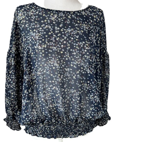 🌸 Reitmans L Floral 3/4 Sleeve Top Feminine & Effortless Chic - Picture 1 of 13